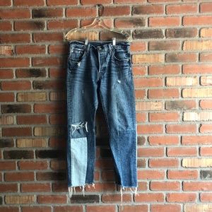 Levi’s 501 Distressed Patchwork Vintage Jeans 27